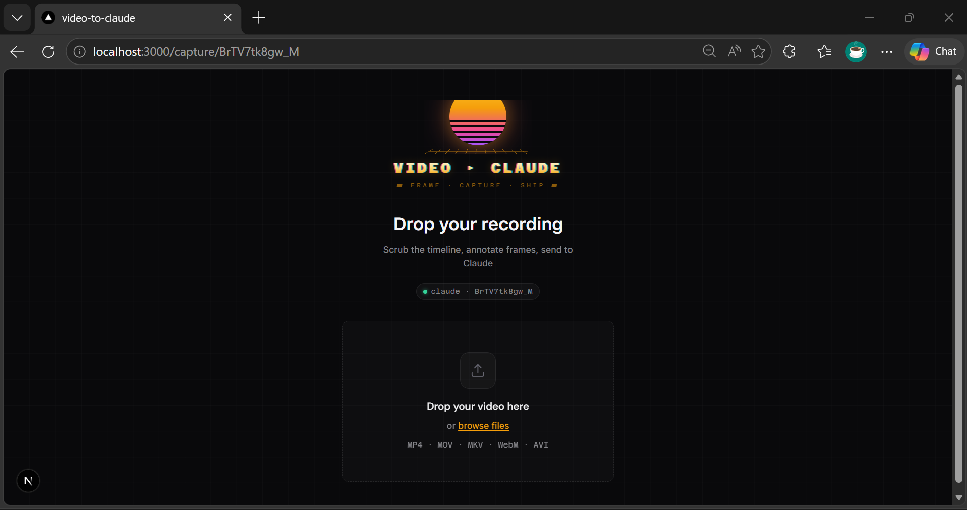 Upload dropzone